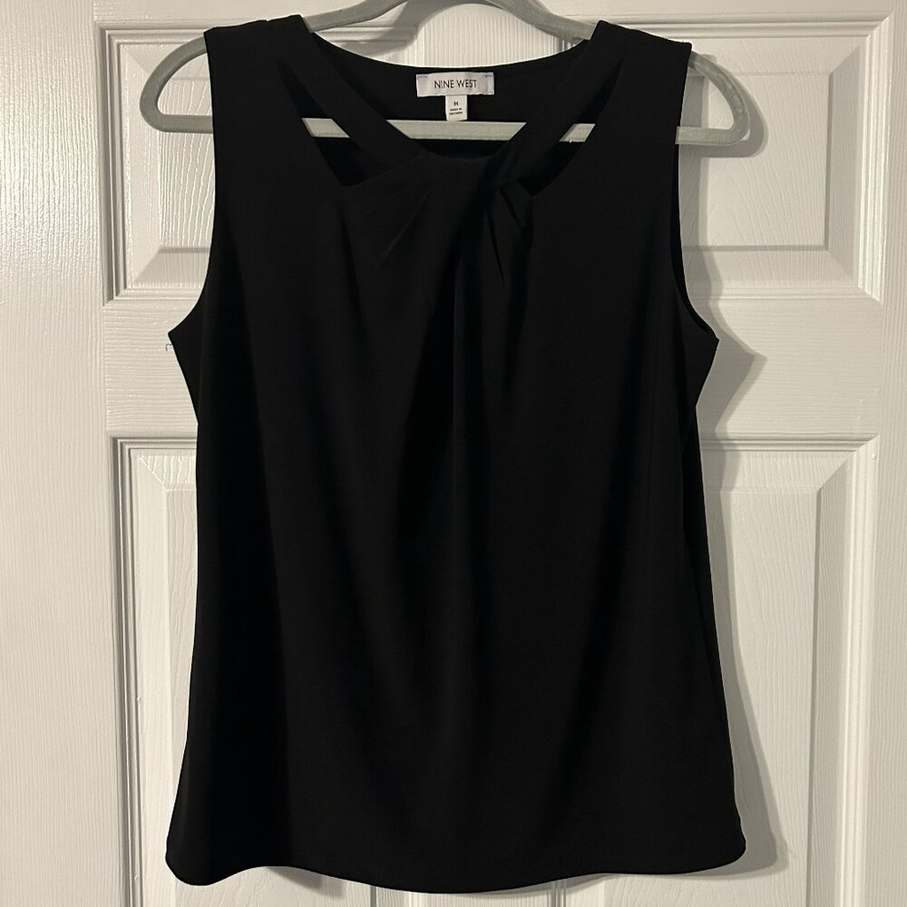 Women's, Nine West, Black, Sleeveless, Blouse, Size Medium